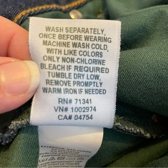 L.L. Bean Fleece Lined Woman's Jeans Classic Fit Straight Leg Size 16R - Picture 8 of 10